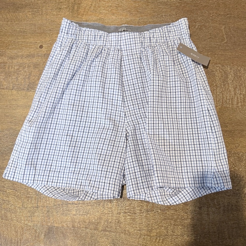 J Crew Blue White Patterned Boxer Shorts XS